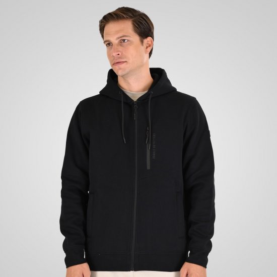 Double Outfitters MTOP-1160 Hættetrøje med lynlås Sort - Trøjer og hættetrøjer - Trøjer og Hættetrøjer i store størrelser - 2XL-14XL