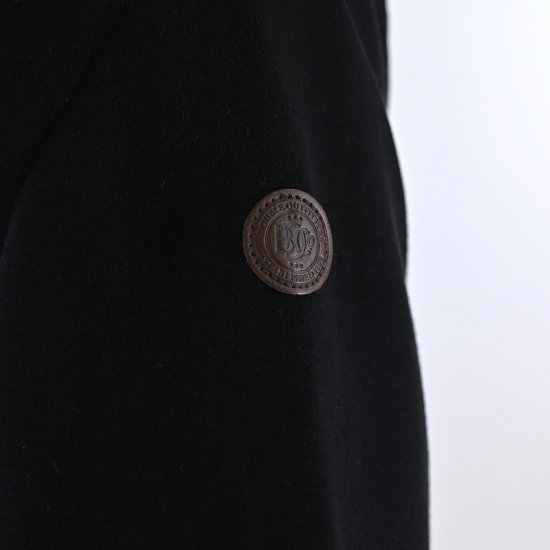 Double Outfitters MTOP-1163 Sweatshirt med halv lynlås Sort - Trøjer og hættetrøjer - Trøjer og Hættetrøjer i store størrelser - 2XL-14XL