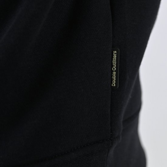 Double Outfitters MTOP-1163 Sweatshirt med halv lynlås Sort - Trøjer og hættetrøjer - Trøjer og Hættetrøjer i store størrelser - 2XL-14XL