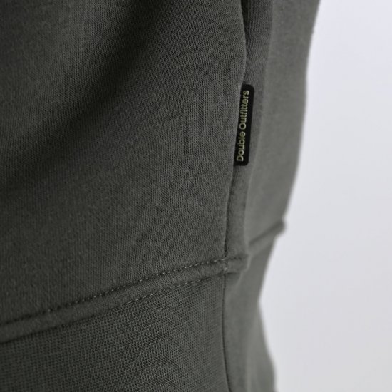 Double Outfitters MTOP-1163 Sweatshirt med halv lynlås Khaki - Trøjer og hættetrøjer - Trøjer og Hættetrøjer i store størrelser - 2XL-14XL