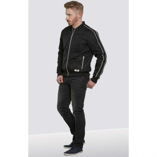 D555 Skipton Quilted Bomber Jacket Black - Jakker - Jakker i store størrelser, 2XL- 12XL