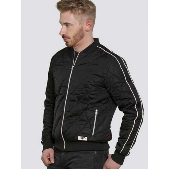 D555 Skipton Quilted Bomber Jacket Black - Jakker - Jakker i store størrelser, 2XL- 12XL