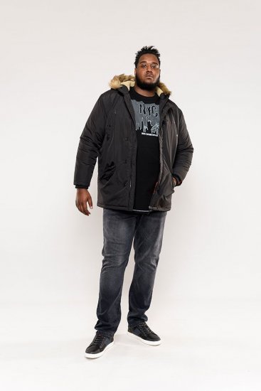 D555 Dundee Parka Jacket With Fur trimming and Teddy Fur Lined hood - Jakker - Jakker i store størrelser, 2XL- 12XL