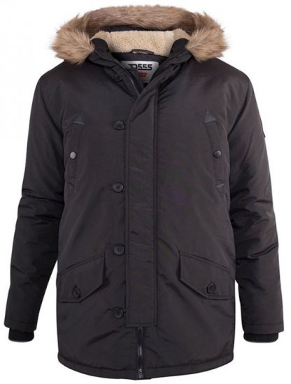 D555 Dundee Parka Jacket With Fur trimming and Teddy Fur Lined hood - Jakker - Jakker i store størrelser, 2XL- 12XL