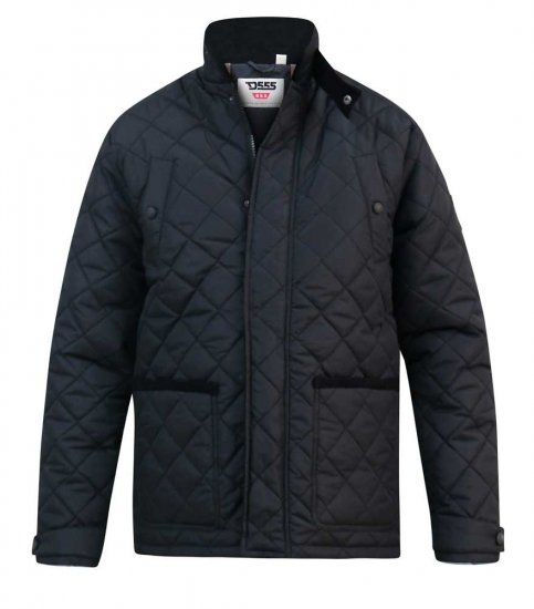 D555 Northcole Quilted Jacket Black - Jakker - Jakker i store størrelser, 2XL- 12XL