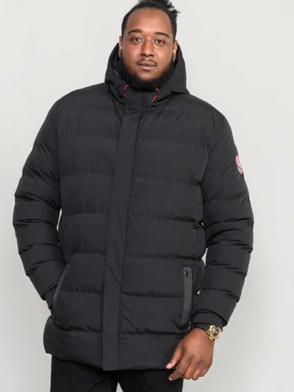 D555 Grove Quilted Parka Jacket Black - Jakker - Jakker i store størrelser, 2XL- 12XL