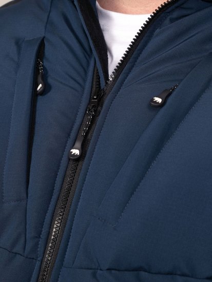 D555 Hank Ripstop Contrast Panelled Padded Hooded Jacket Mørkeblå - Jakker - Jakker i store størrelser, 2XL- 12XL