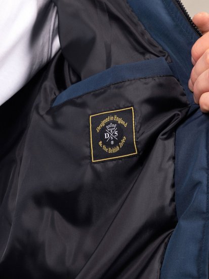 D555 Hank Ripstop Contrast Panelled Padded Hooded Jacket Mørkeblå - Jakker - Jakker i store størrelser, 2XL- 12XL