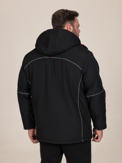 D555 Jamie Soft Shell Detachable Hood Padded Jacket Sort TALL - TALL jakker - TALL jakker med ekstra længde