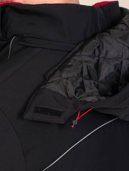 D555 Jamie Soft Shell Detachable Hood Padded Jacket Sort TALL - TALL jakker - TALL jakker med ekstra længde