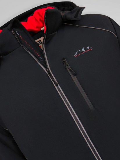 D555 Jamie Soft Shell Detachable Hood Padded Jacket Sort TALL - TALL jakker - TALL jakker med ekstra længde
