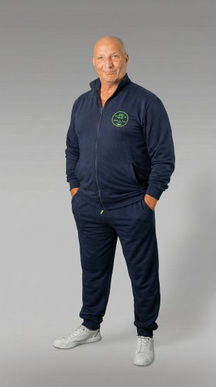 20 Nodi Ostro Stretch Fleece Cotton Tracksuit Navy - Tracksuits - Tracksuits i store størrelser til mænd