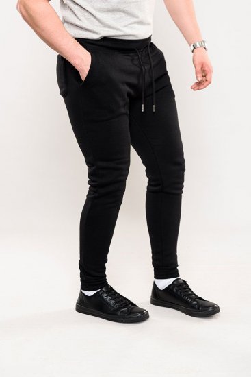 D555 Brandon Sweatpants with Tapered leg Black - Joggingbukser og shorts - Sweatpants og Sweatshorts 2XL-12XL