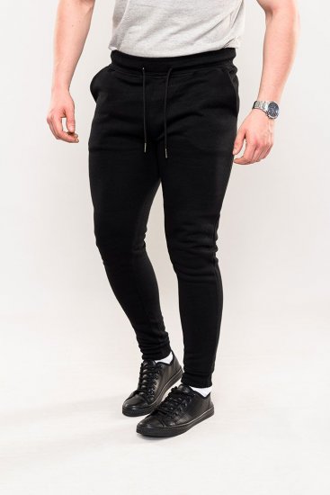 D555 Brandon Sweatpants with Tapered leg Black - Joggingbukser og shorts - Sweatpants og Sweatshorts 2XL-12XL