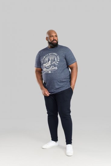 D555 Brandon Sweatpants with Tapered leg Navy - Joggingbukser og shorts - Sweatpants og Sweatshorts 2XL-12XL