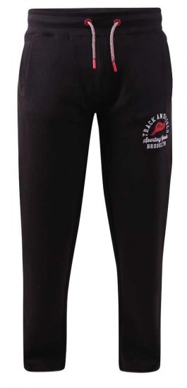 D555 Chilworth Open Hem Jogger Black - Joggingbukser og shorts - Sweatpants og Sweatshorts 2XL-12XL