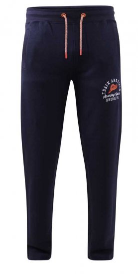 D555 Chilworth Open Hem Jogger Navy - Joggingbukser og shorts - Sweatpants og Sweatshorts 2XL-12XL