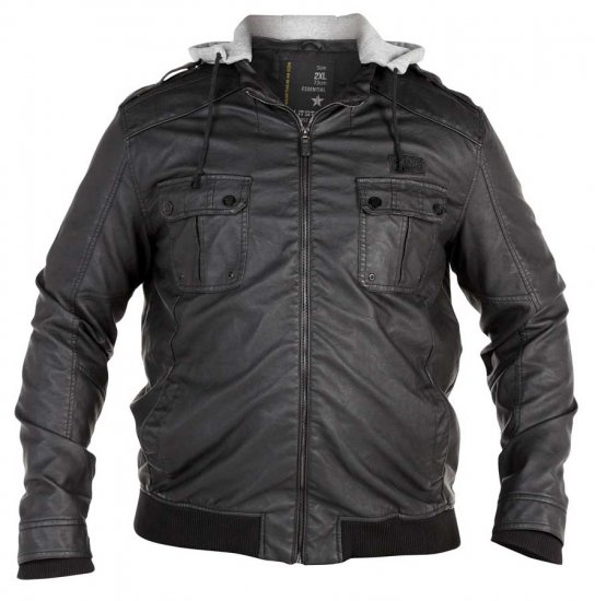Split Star Faux Leather Jacket - Jakker & Regntøj - Jakker i store størrelser, 2XL- 12XL