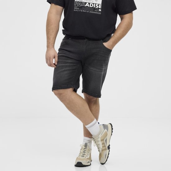 North Latitude 51336 denimshorts sort - Shorts - Shorts i store størrelser - W40-W60