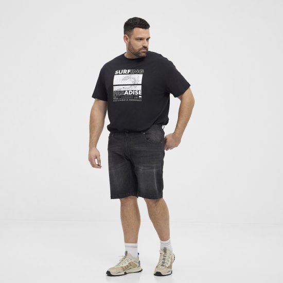North Latitude 51336 denimshorts sort - Shorts - Shorts i store størrelser - W40-W60
