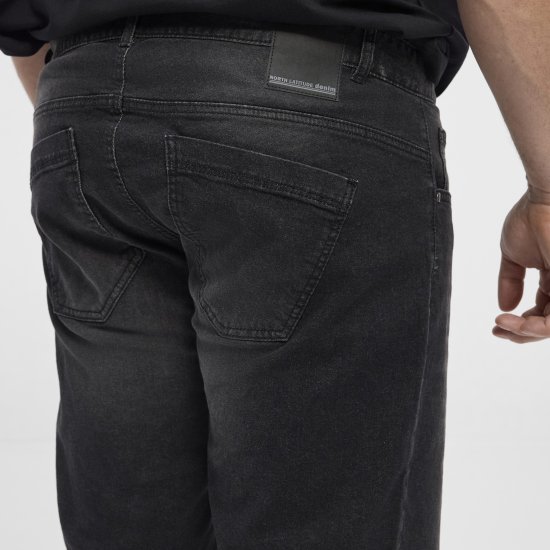 North Latitude 51336 denimshorts sort - Shorts - Shorts i store størrelser - W40-W60