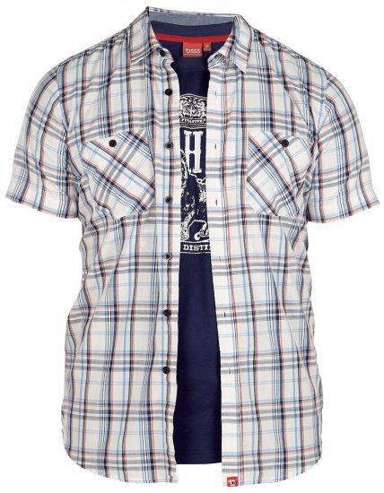 D555 Avant Tee + Shirt - Skjorter - Skjorter til store mænd 2XL- 8XL
