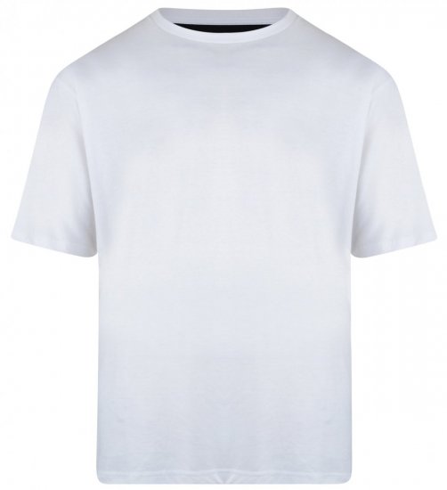 Kam Jeans T-shirt Hvid - T-shirts - T-shirts i store størrelser - 2XL-14XL