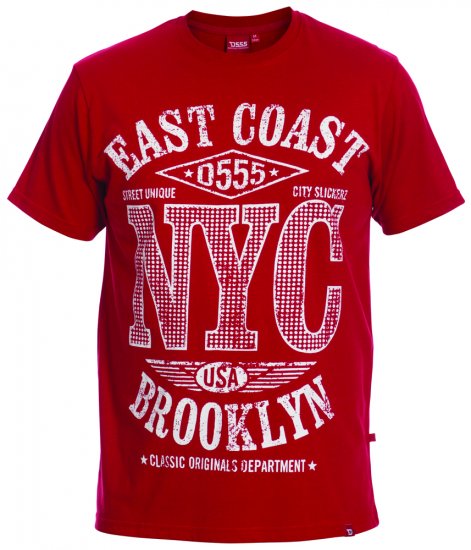 D555 Riga Tee + Shirt - Skjorter - Skjorter til store mænd 2XL- 8XL