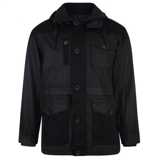 Kam Jeans Hooded Coat Black - Jakker & Regntøj - Jakker i store størrelser, 2XL- 8XL