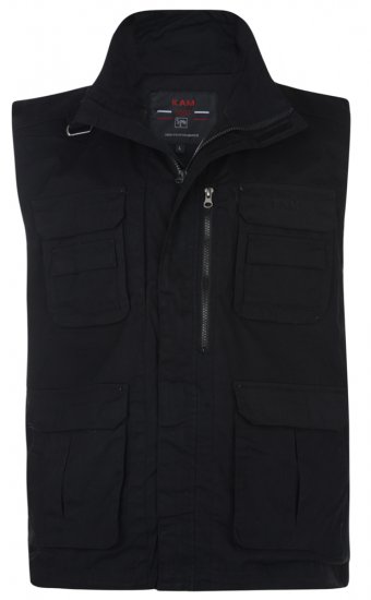 Kam Jeans Action Vest Black - Jakker & Regntøj - Jakker i store størrelser, 2XL- 8XL