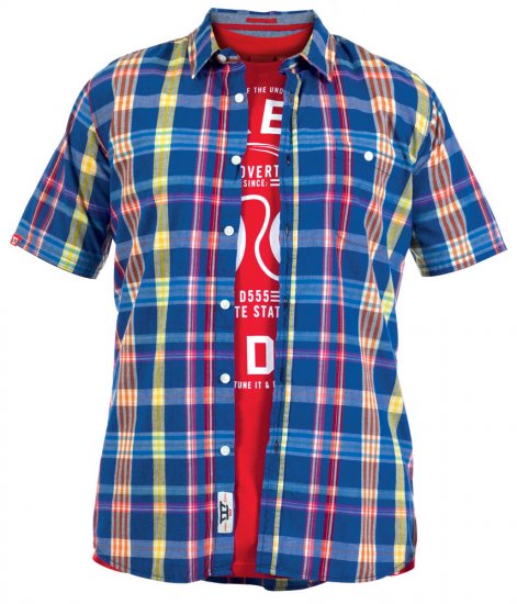 D555 Finely Tee + Shirt - Skjorter - Skjorter til store mænd 2XL- 8XL