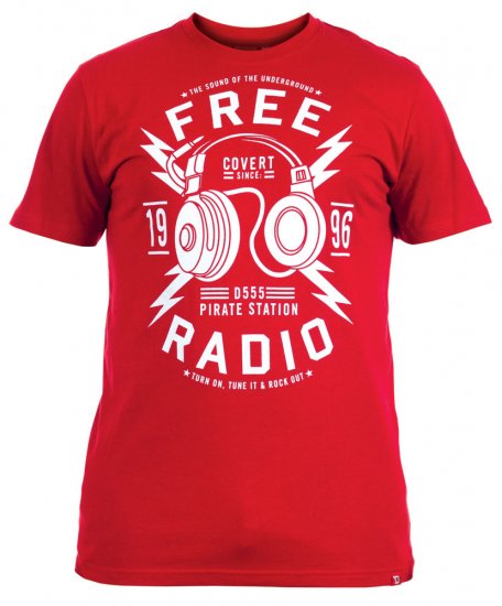 D555 Finely Tee + Shirt - Skjorter - Skjorter til store mænd 2XL- 8XL