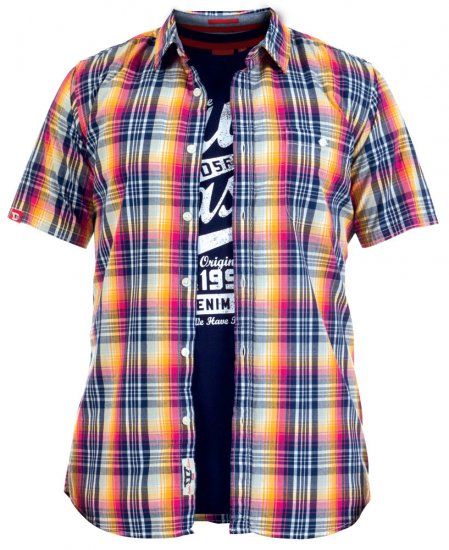 D555 Teddy Tee + Shirt - Skjorter - Skjorter til store mænd 2XL- 8XL