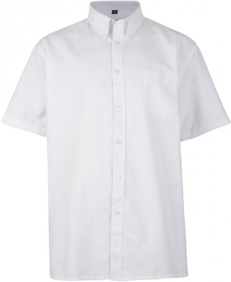 Kam Oxfordskjorte Kort ærm Hvid - Skjorter - Skjorter til store mænd 2XL- 8XL