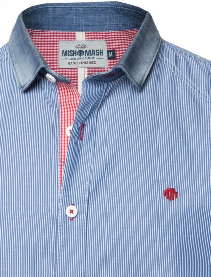 Mish Mash Stripe Holiday Navy - Skjorter - Skjorter til store mænd 2XL- 8XL