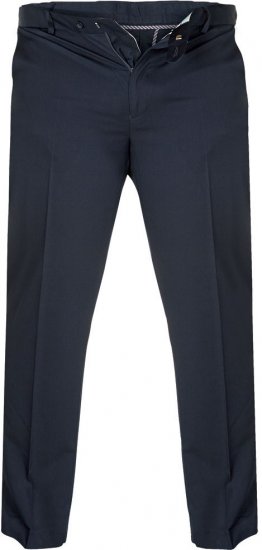 D555 Bruno Stretch Chino pants with Extenda Waist Indigo Blue - Jeans og Bukser - Herrejeans og bukser i store størrelser W40-W70
