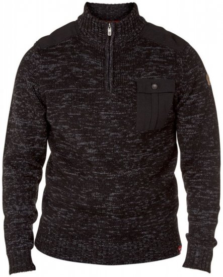 D555 Frost Sweater Black/Grey - Trøjer og Hættetrøjer - Hættetrøjer i store størrelser - 2XL-8XL