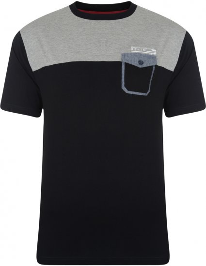 Kam Jeans 543 T-shirt Black - T-shirts - T-shirts i store størrelser - 2XL-14XL