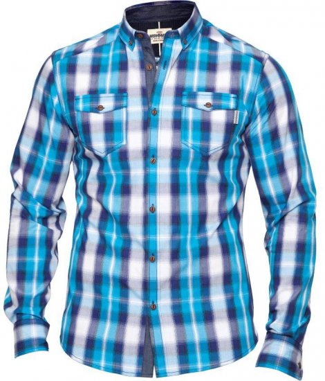 Mish Mash Transit Blue - Skjorter - Skjorter til store mænd 2XL- 8XL