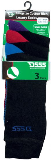 D555 Paulo Socks 3-pack - Undertøj og Badetøj - Badetøj og Undertøj i store størrelser 2XL - 8XL