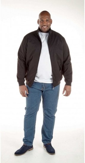 D555 Windsor Cotton Harrington Jacket Black - Jakker - Jakker i store størrelser, 2XL- 12XL