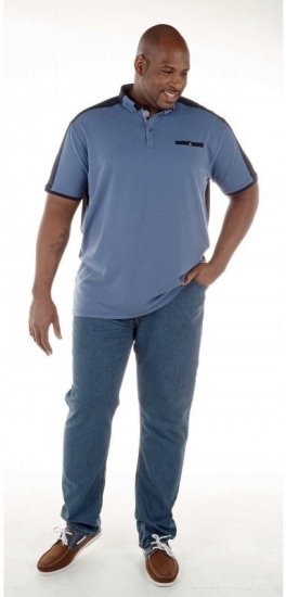 D555 Jones Polo Denim Marl/Navy - Polotrøjer - Polotrøjer 2XL-8XL