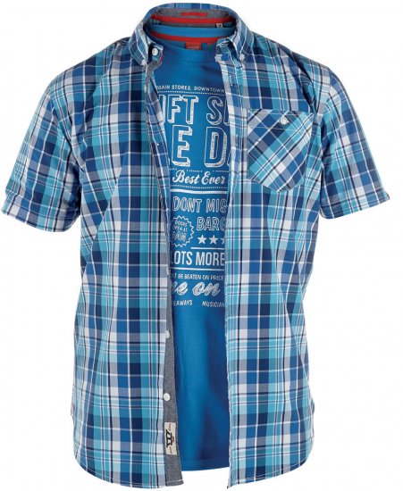 D555 Pearce Tee+Shirt - Skjorter - Skjorter til store mænd 2XL- 8XL