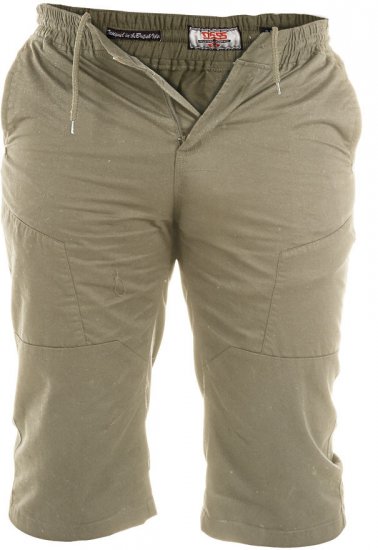 D555 Jefferson Long Length Cotton Short Khaki - Shorts - Shorts i store størrelser - W40-W60