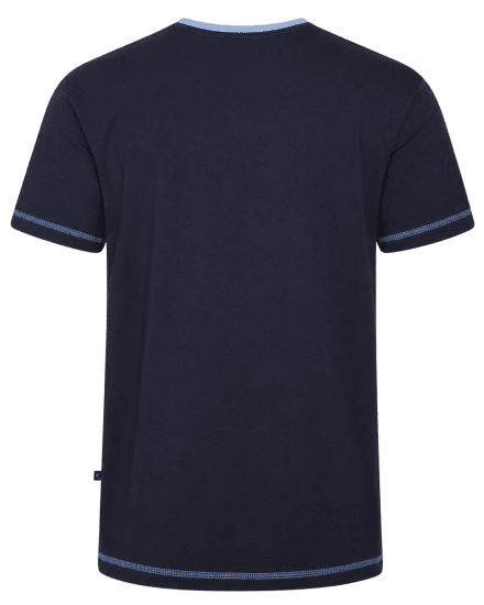 Kam Jeans 5780 Cut And Sew Panel T-Shirt Navy - T-shirts - T-shirts i store størrelser - 2XL-14XL