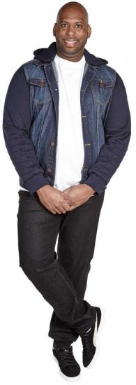 D555 CURTIS Denim Jacket With Detachable Hood - Jakker - Jakker i store størrelser, 2XL- 12XL