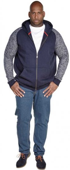 D555 BALDWIN Hoody Navy - Trøjer og hættetrøjer - Trøjer og Hættetrøjer i store størrelser - 2XL-14XL