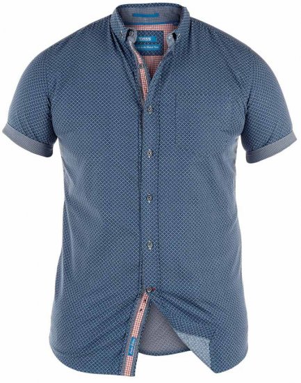 D555 Davion Blue/Navy Shirt - Skjorter - Skjorter til store mænd 2XL- 8XL