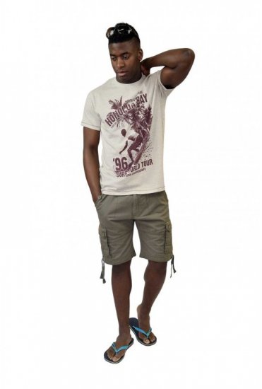 D555 CLAYTON Honolua Bay T-shirt White Marl - T-shirts - T-shirts i store størrelser - 2XL-14XL