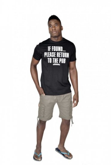 D555 SIMON 'Return To The Pub' Crew Neck T-Shirt Black - T-shirts - T-shirts i store størrelser - 2XL-14XL